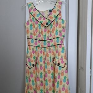 Retrolicious yellow pineapple dress